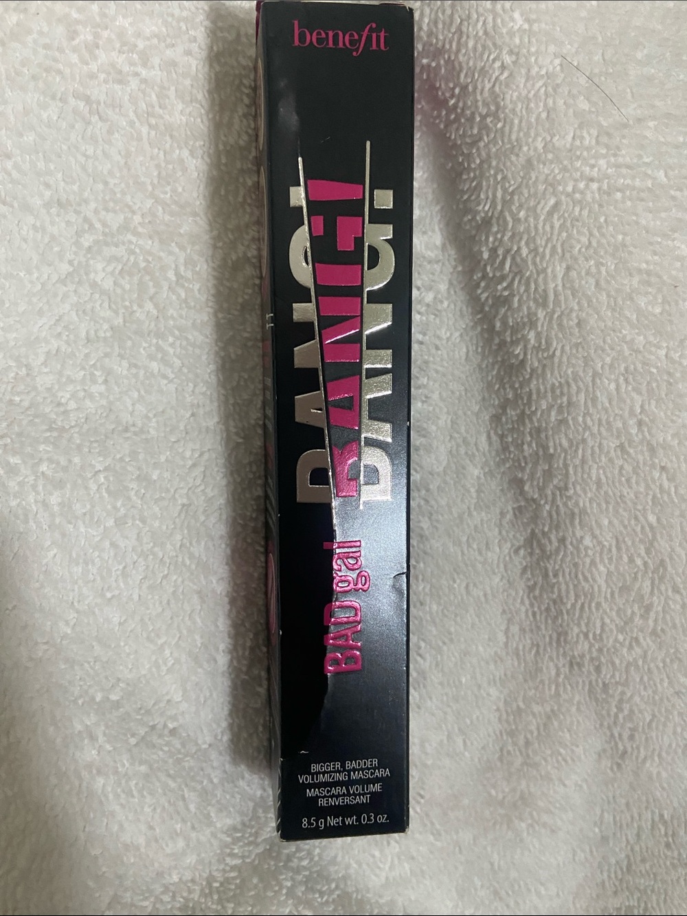 Benefit BADgal BANG! Mascara Packaging in Black with Pink Accents